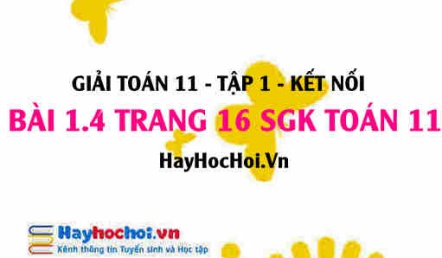 Giải bài 1.4 trang 16 Toán 11 tập 1 SGK Kết nối tri thức